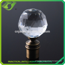 D-F0404 Fashion curtain rod crystal pole finials, curtain crystal ball finials